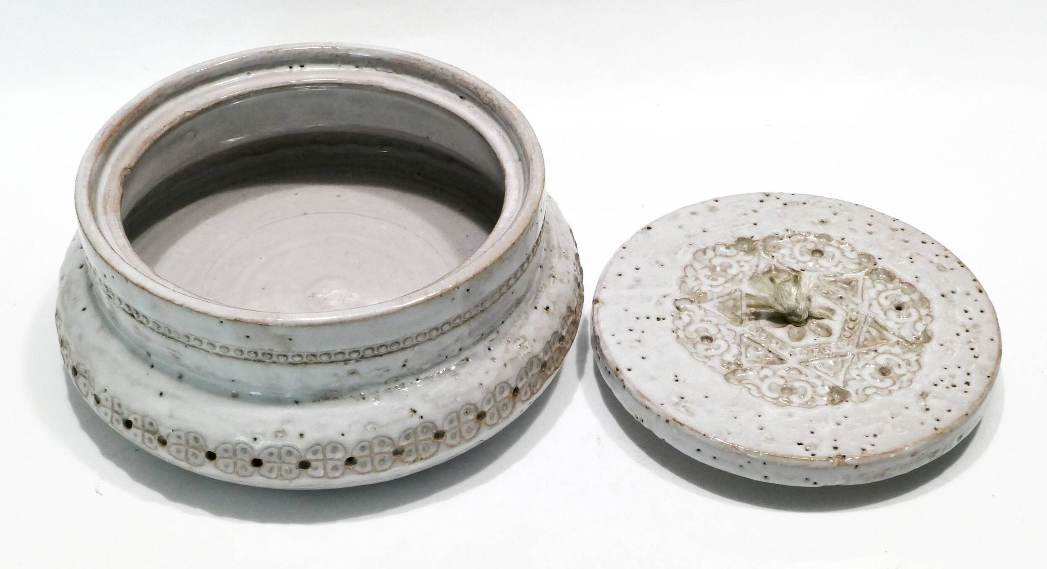 Rare boîte ou bonbonnière en céramique par Aldo Londi pour Bitossi 1960.