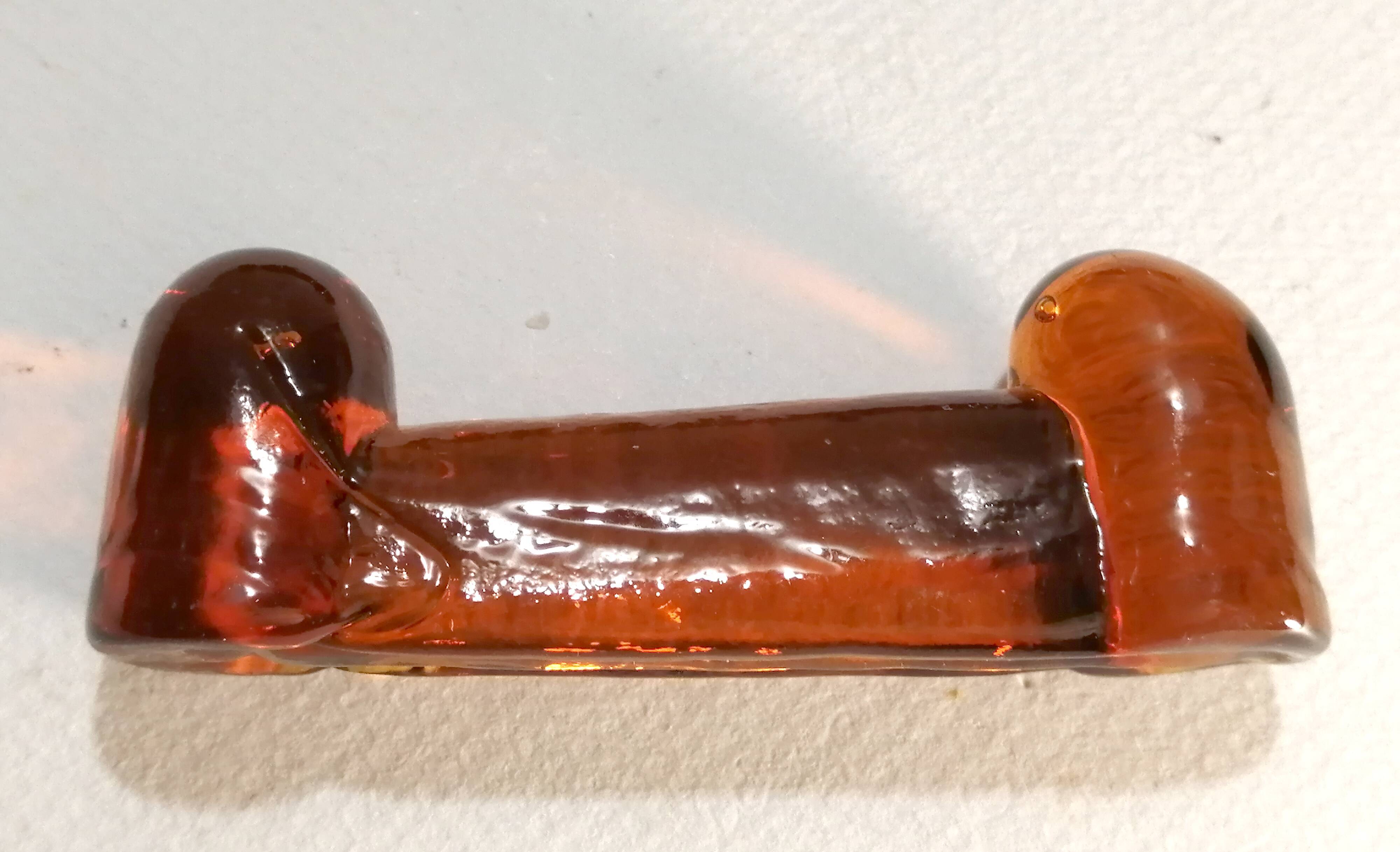 Signed 1960 BIOT 1960 bubled glass knife holder