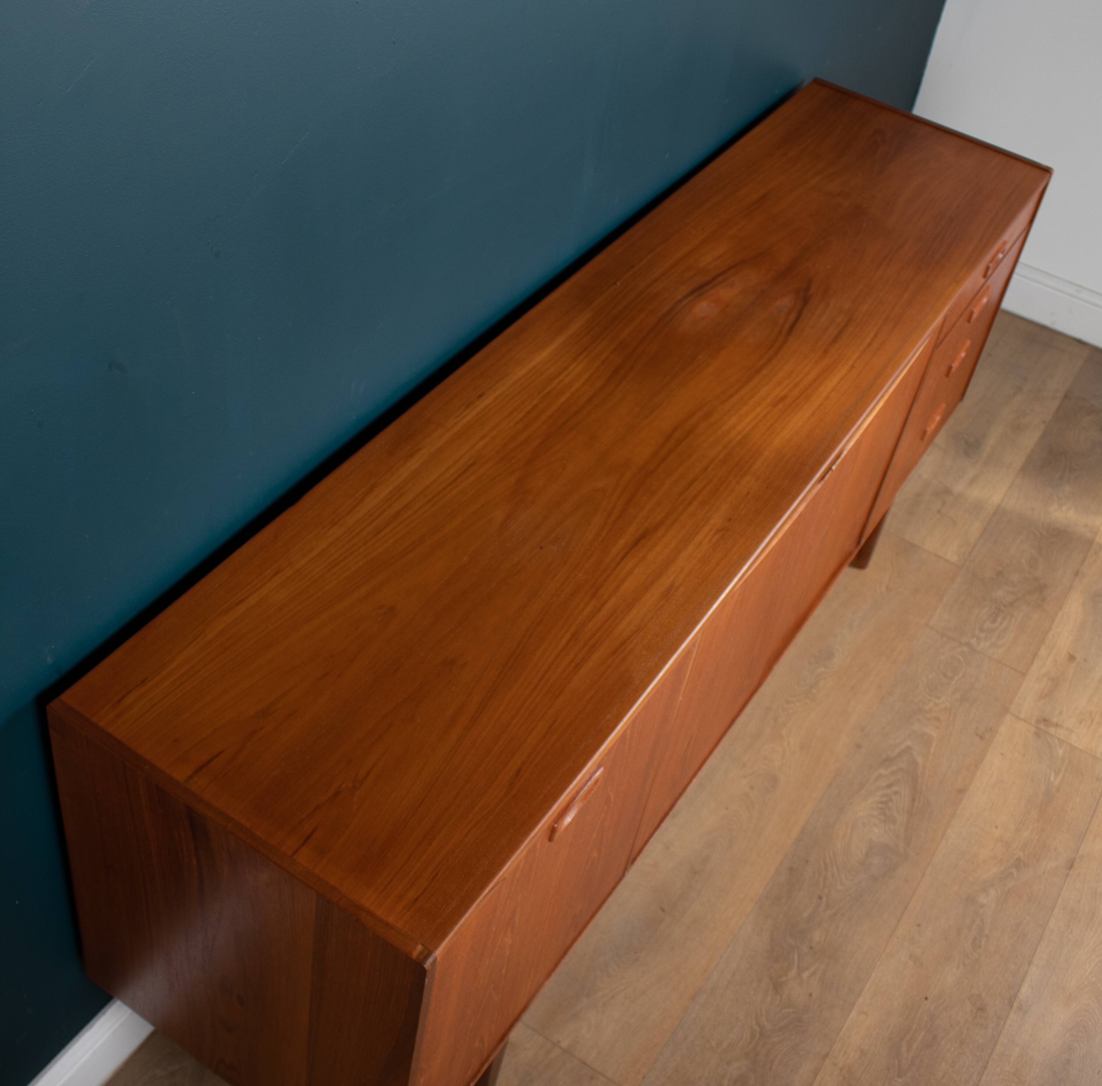 Retro Teak 1960s Long Danish Style Mid Century Sideboard