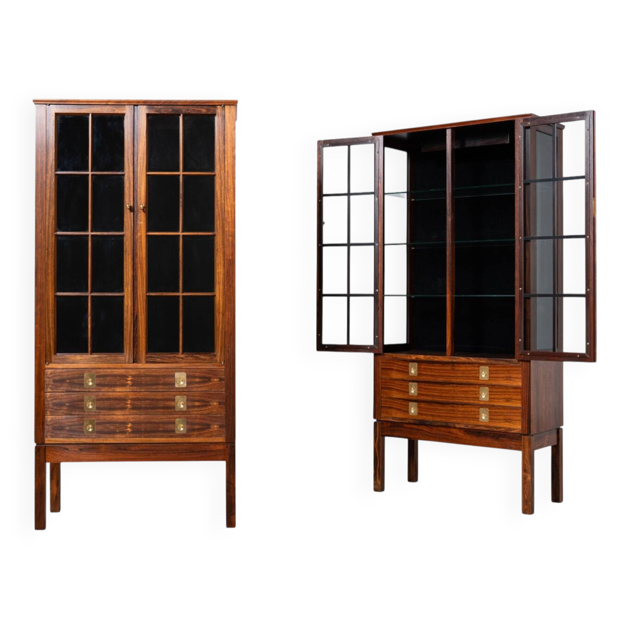 Pair of Vintage Display Cabinets by Bruksbo, Norway, 1960s