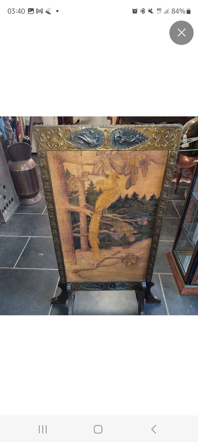Double-sided wooden and copper screen firewall