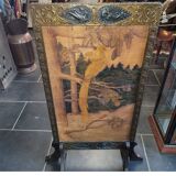 Double-sided wooden and copper screen firewall