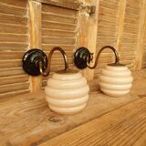 Swan neck and glass wall lights