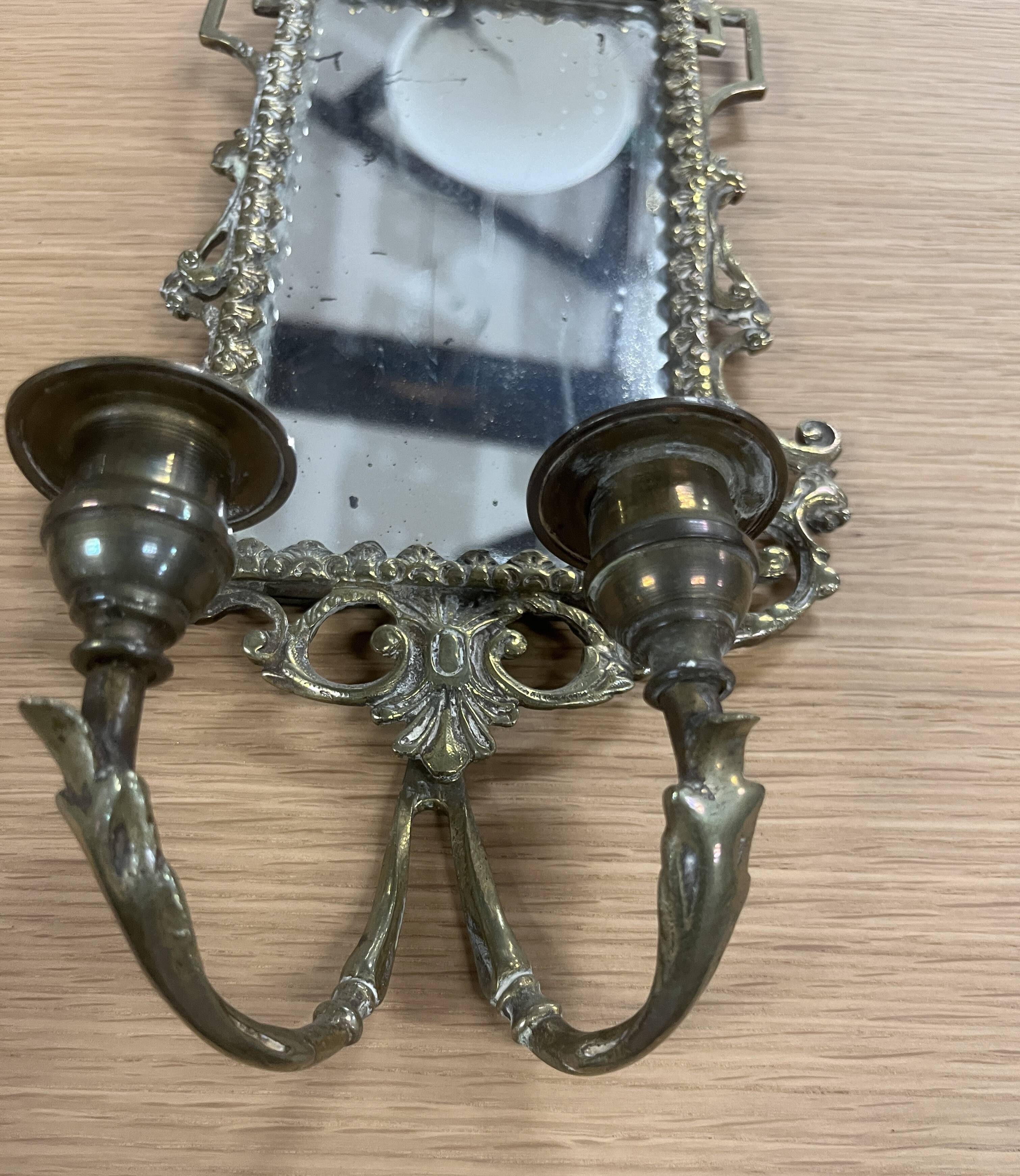 Napoleon III wall mirror with 2 bronze holders