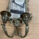 Napoleon III wall mirror with 2 bronze holders