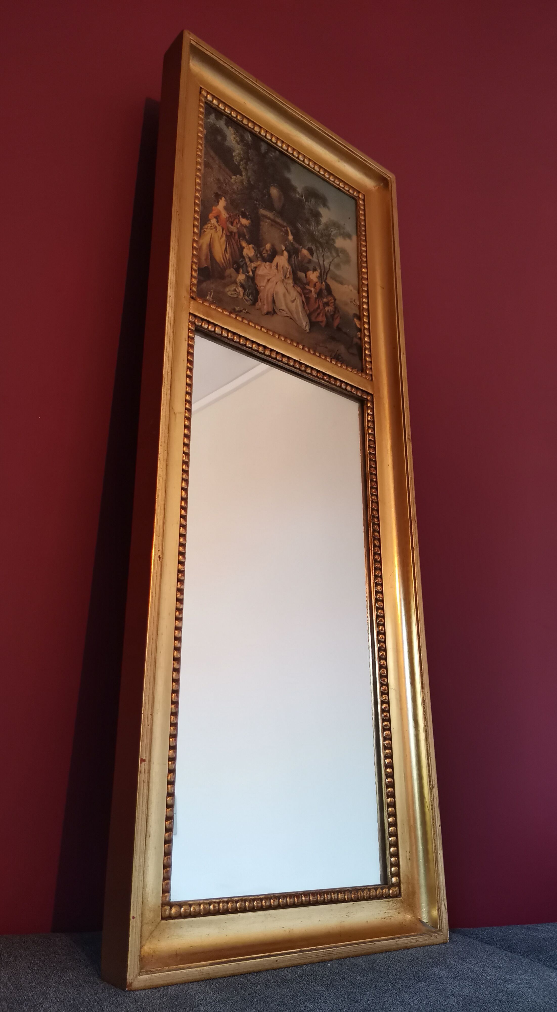 Miroir trumeau tableau, 85x33 cm