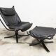 Fauteuil et ottoman viking p97 par Sigurd Ressell, Poltrona Fr