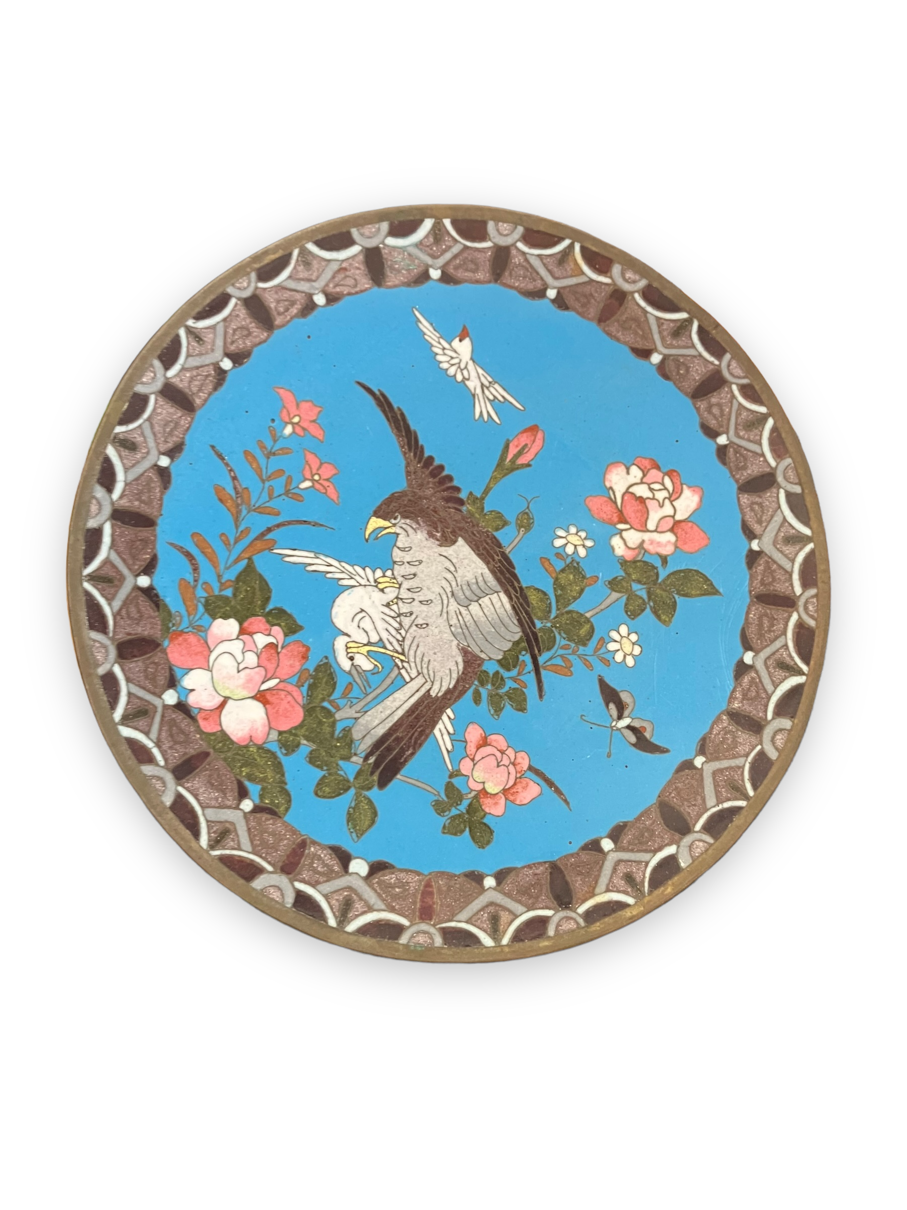 Cloisonné enamel dish Japan XIXth