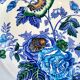 Round Mason's plate in polychrome ironstone, "Belvedere" service - early 20th century.