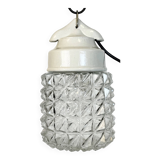 Vintage White Porcelain Pendant Light, 1970s