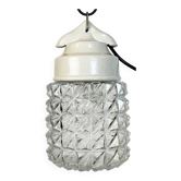 Vintage White Porcelain Pendant Light, 1970s