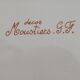 Earthenware dish signed Moustiers