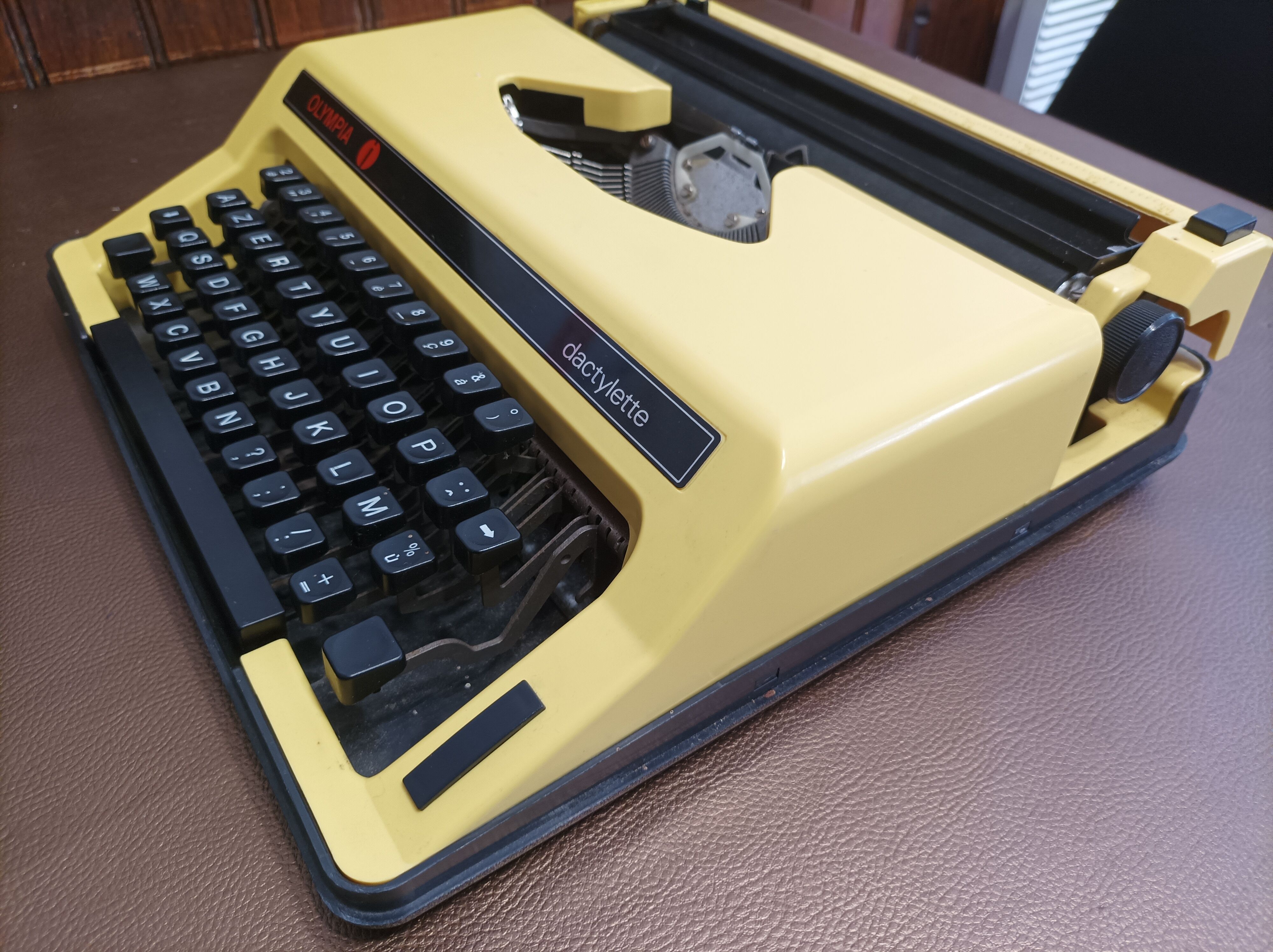 Olympia Typewriter Straw Yellow (Rare)