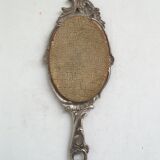 Pewter hand mirror