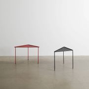 Pair of French Mid Century Triangle Tables by Mathieu Matégot, 1950s