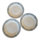 3 assiettes terre de fer Chinon