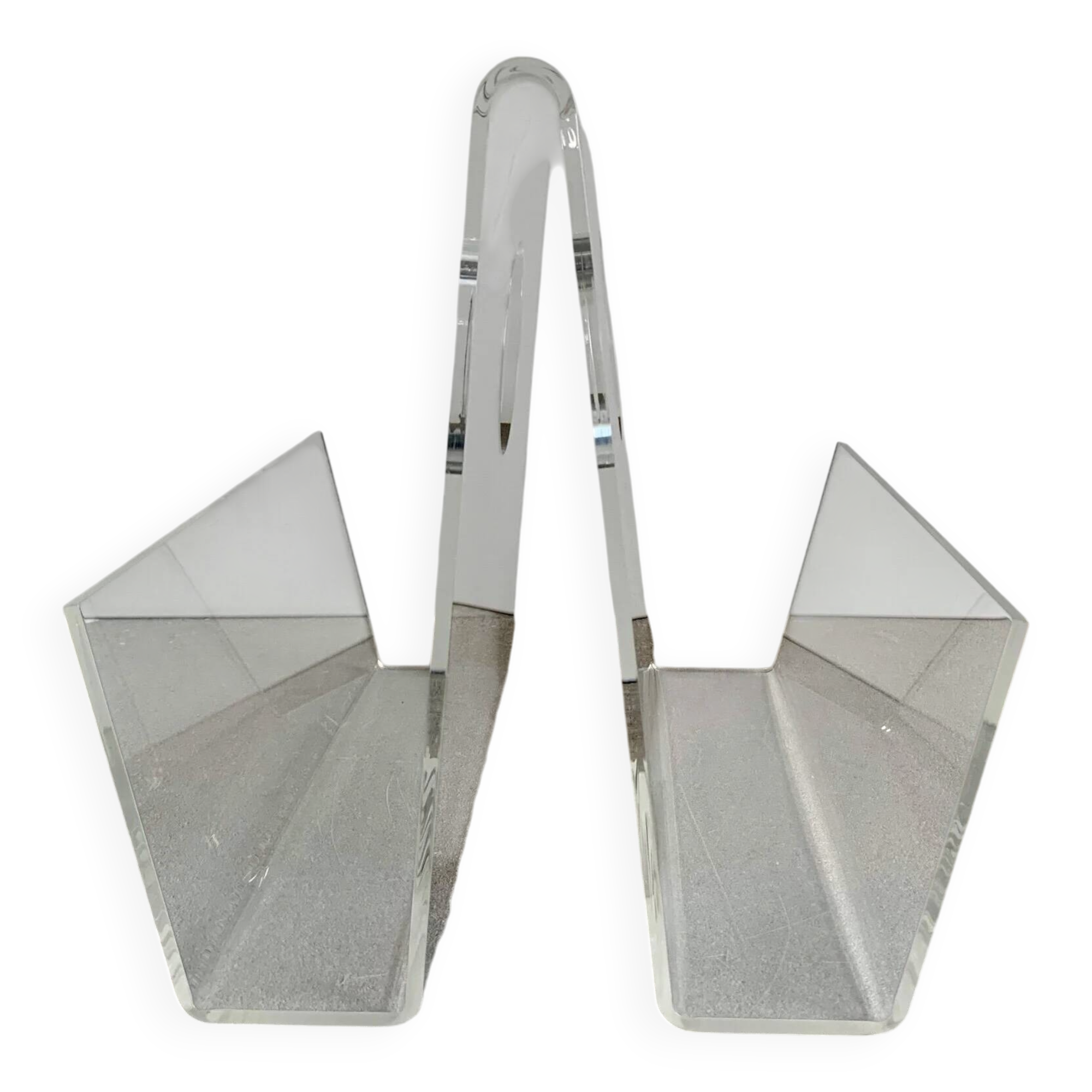 Vintage plexiglass magazine holder, 1970s