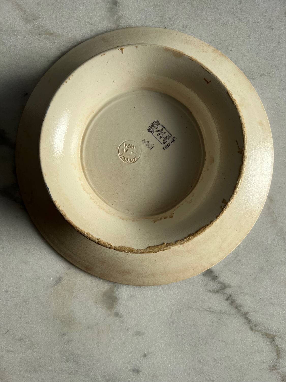 Presentation dish type compotier Longwy ironstone