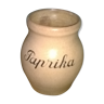 Pot in brown sandstone, marked Paprika, finely speckled