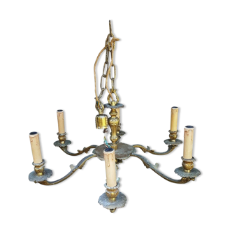 Brass chandelier 6 burners