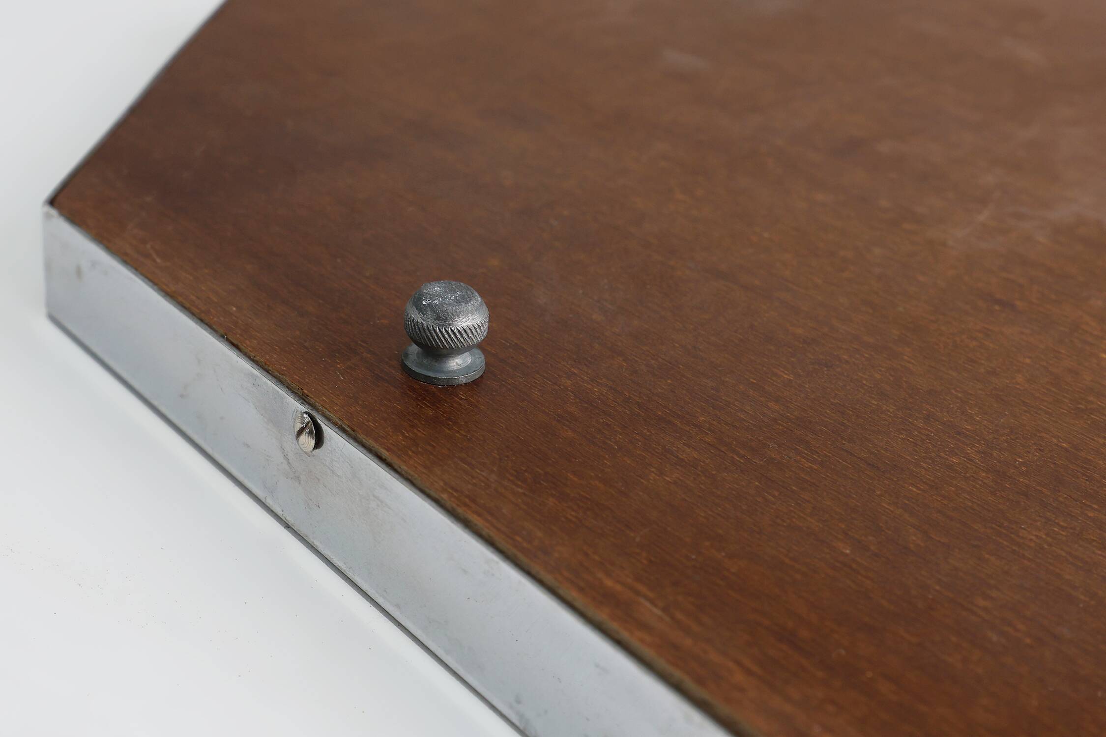 French Art Deco geometric octagonal Chrome and Mirrored Plateau, circa 1930