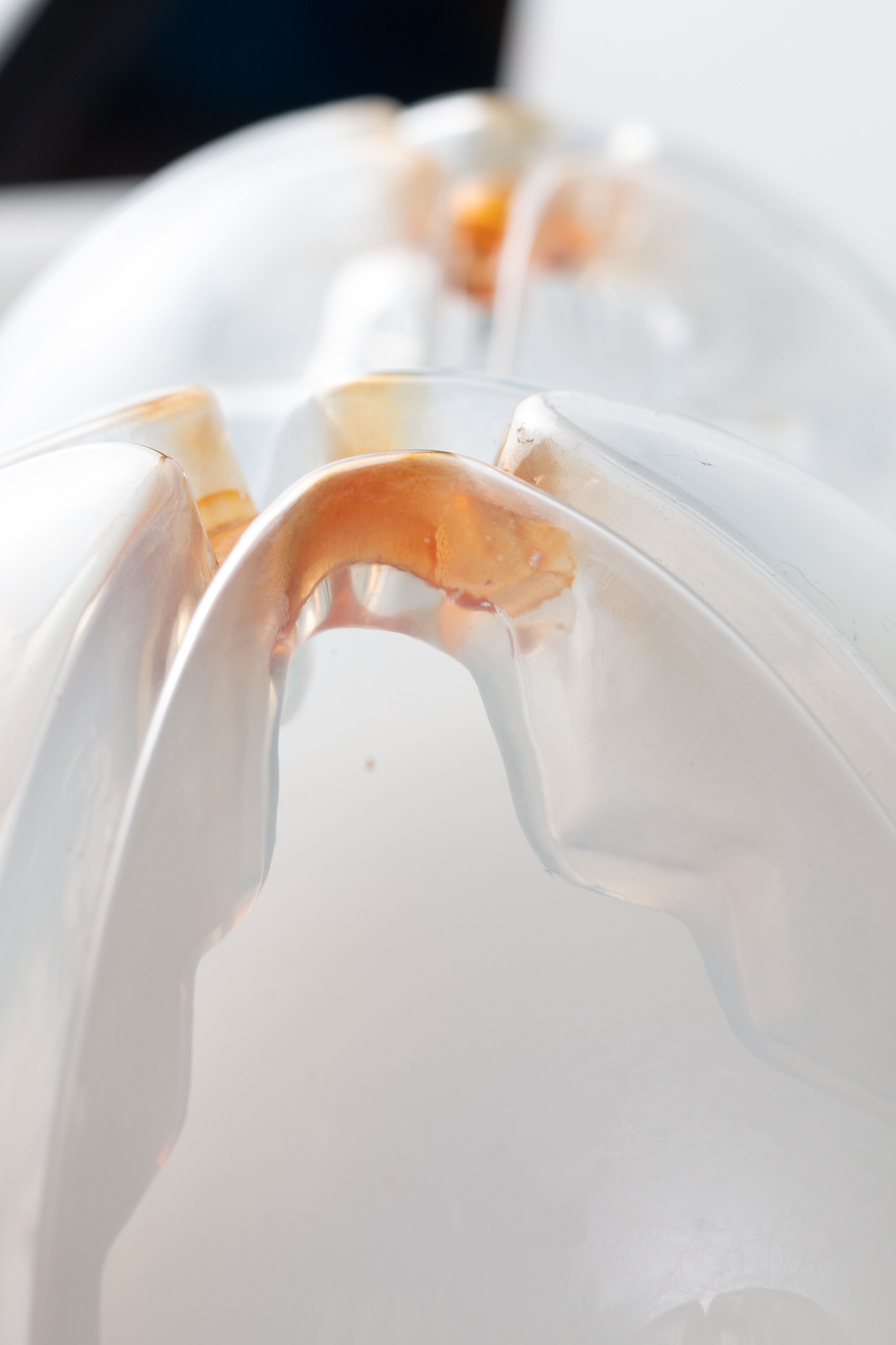 4 Mazzega Murano wall lamps vintage 1960s