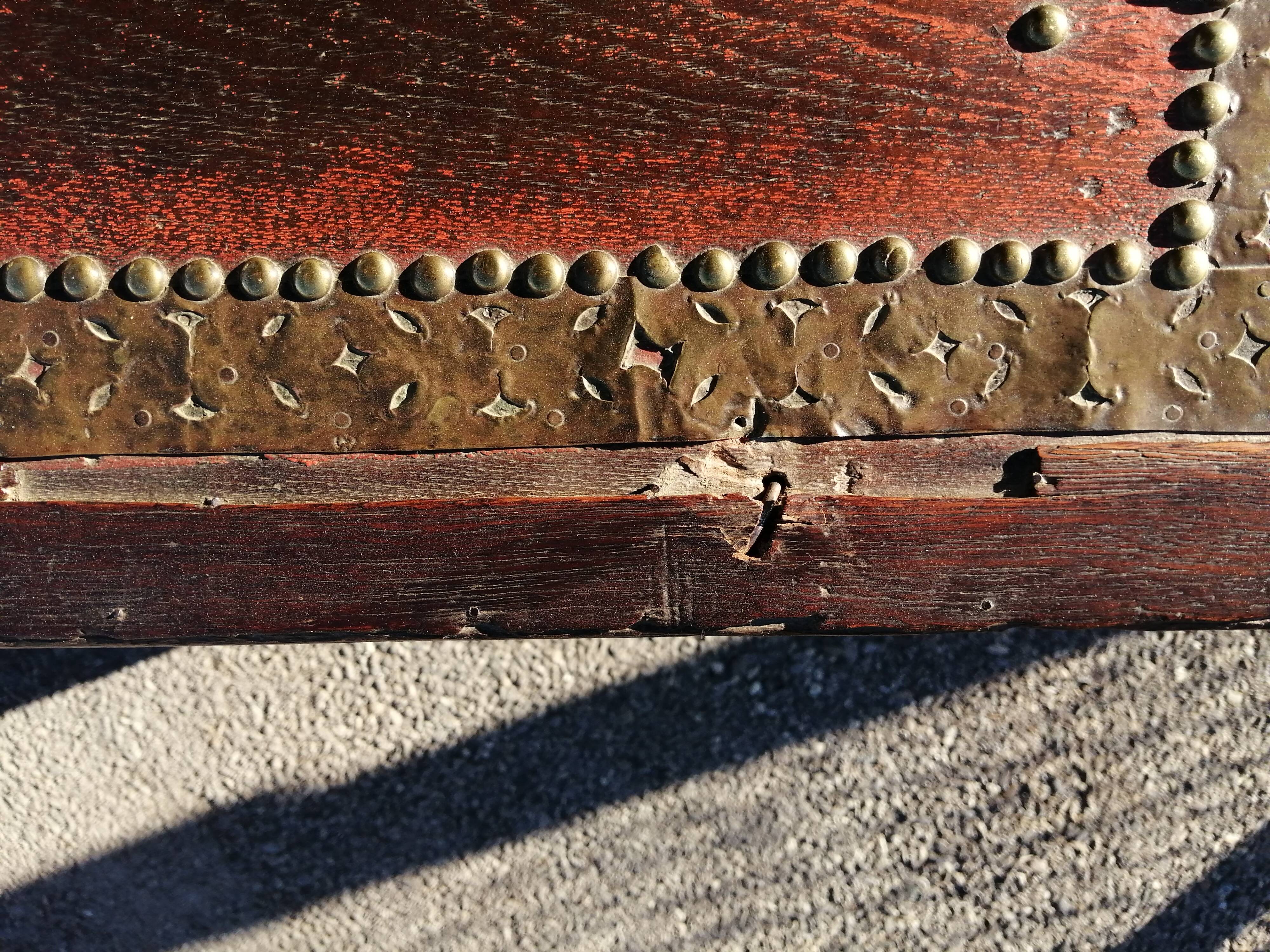 Oriental wedding chest in solid wood