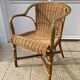 Fauteuil en osier vintage