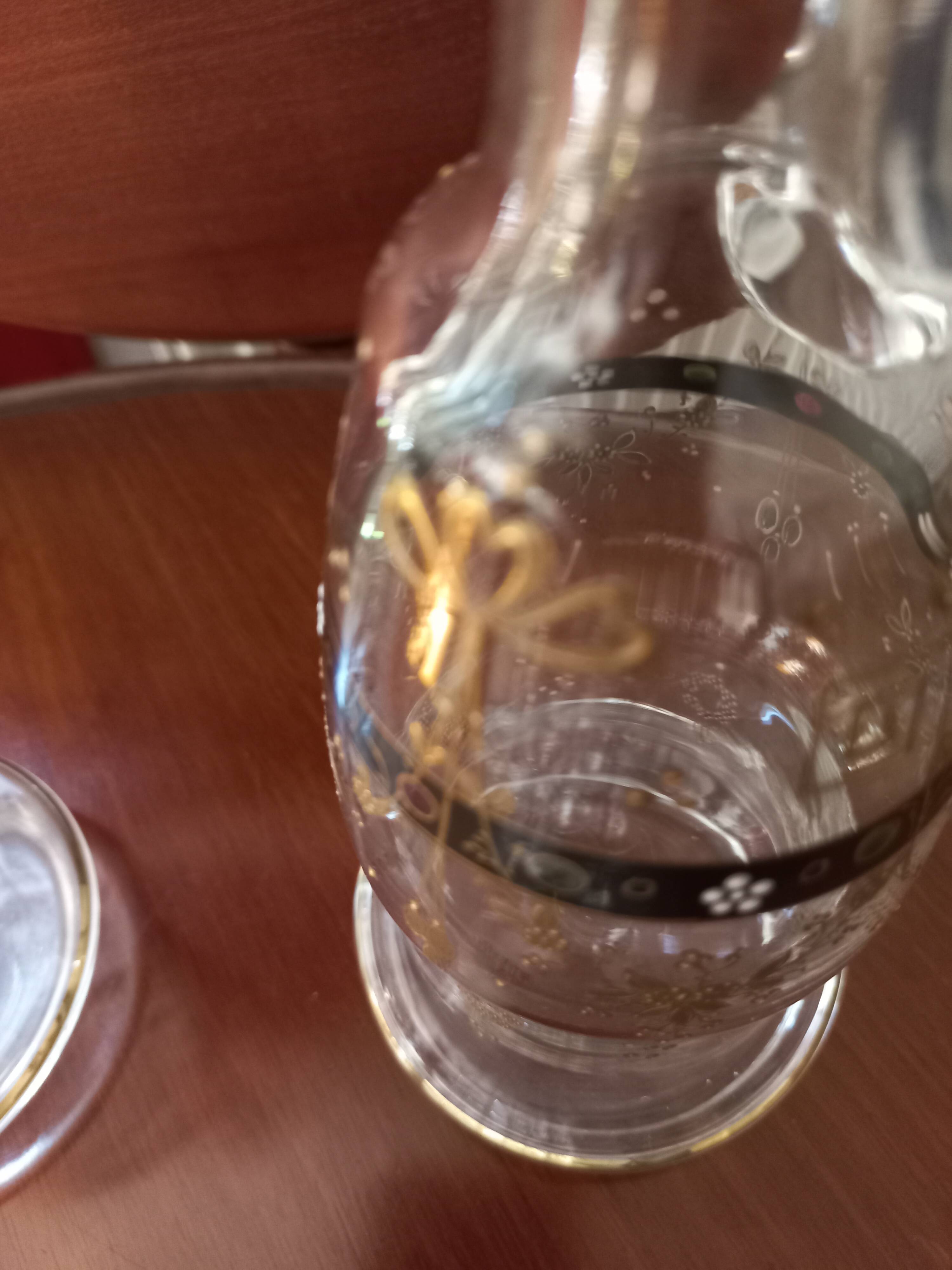 10-piece enameled crystal liqueur set