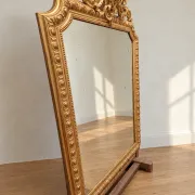 Large antique gilded mirror in Louis XV style