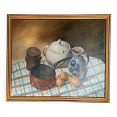 Tableau huile sur toile nature morte