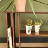 Low antique wooden storage unit