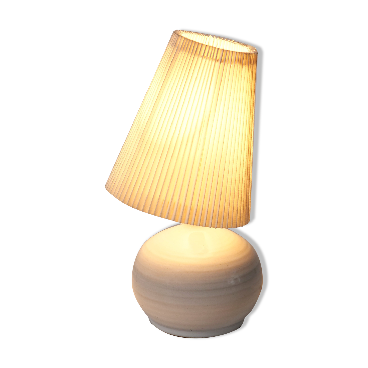 Terracotta lamp signed