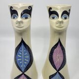 Pair of anthropomorphic vases Gabrielle Mackiewicz French 1970