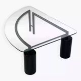 80s coffee table in metal and glass