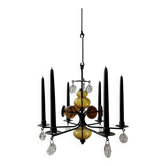 Lustre en verre d'art | Erik Höglund pour Boda | Suède | années 1970