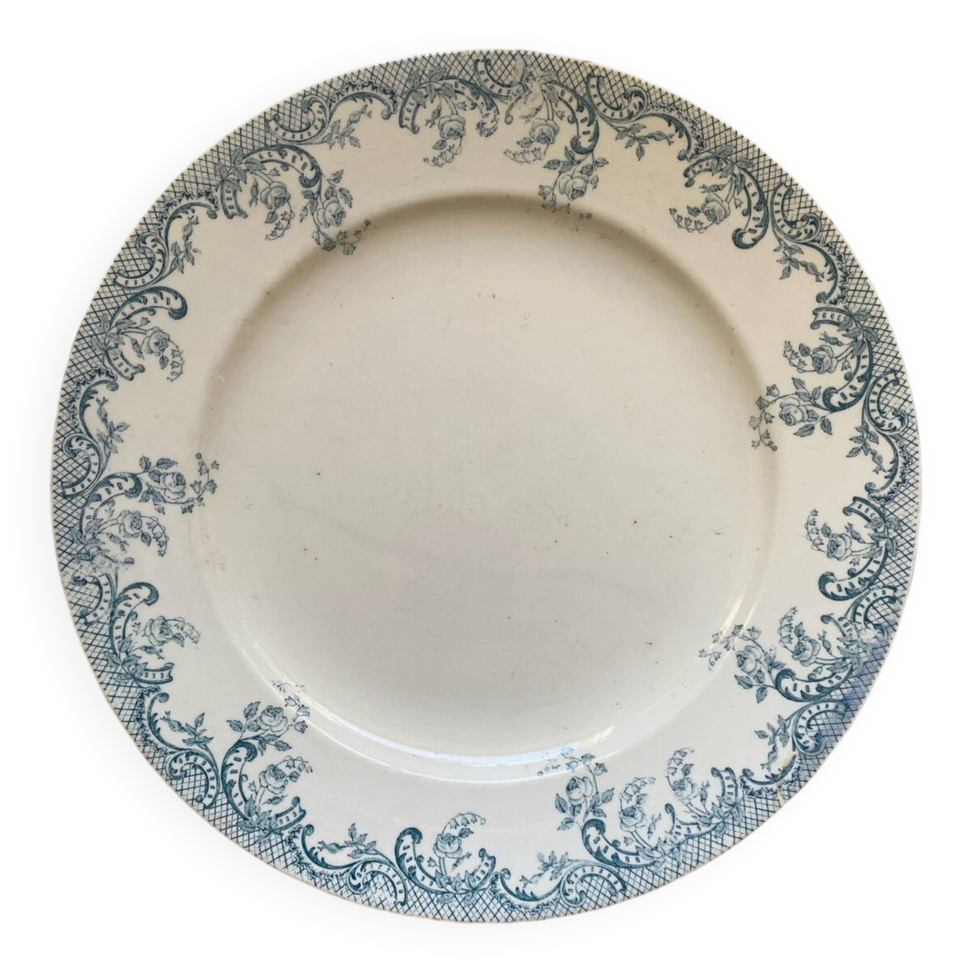 Assiette terre de fer faïencerie d’Orchies