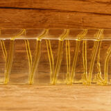 Ridged glass vase, Murano style