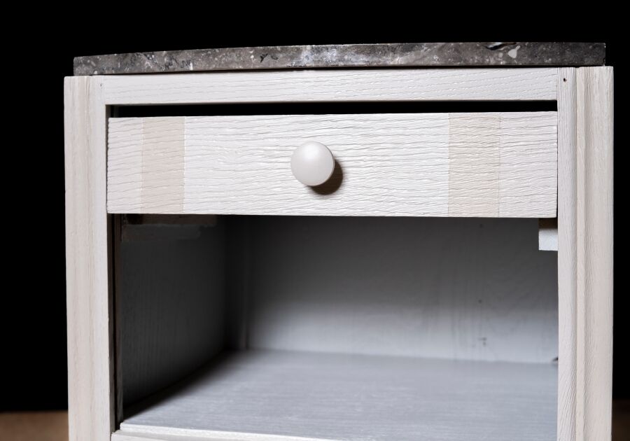 Black marble bedside