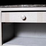 Black marble bedside