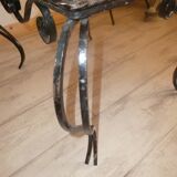 Coffee table iron forge 1960 1970 tiling