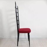 Pair of chiavarine chairs 40/50s high backrest