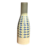 Large ceramic vase — blue pattern