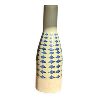 Large ceramic vase — blue pattern