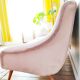 Vintage pink velvet bench sofa, 1960