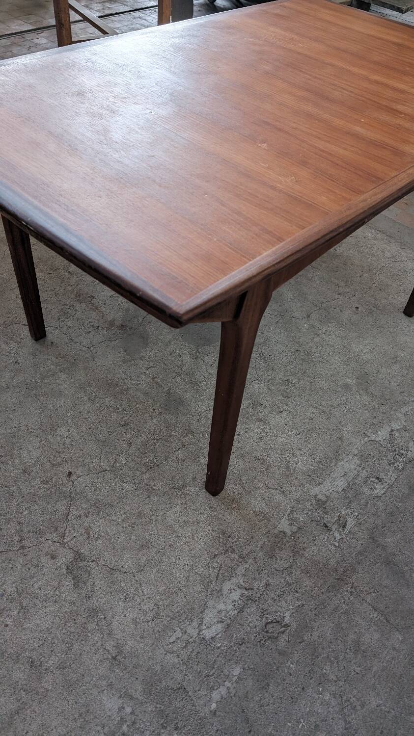 Table scandinave vintage avec rallonges