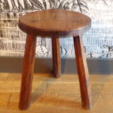 Vintage tripod stool in solid wood