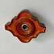 Pair of vintage wall lights, brown and orange ceramic, Sweden 1960