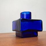 Scandinavian mid-century block glass vase, 1960s