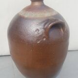 Antique two-handle glazed terracotta jar
